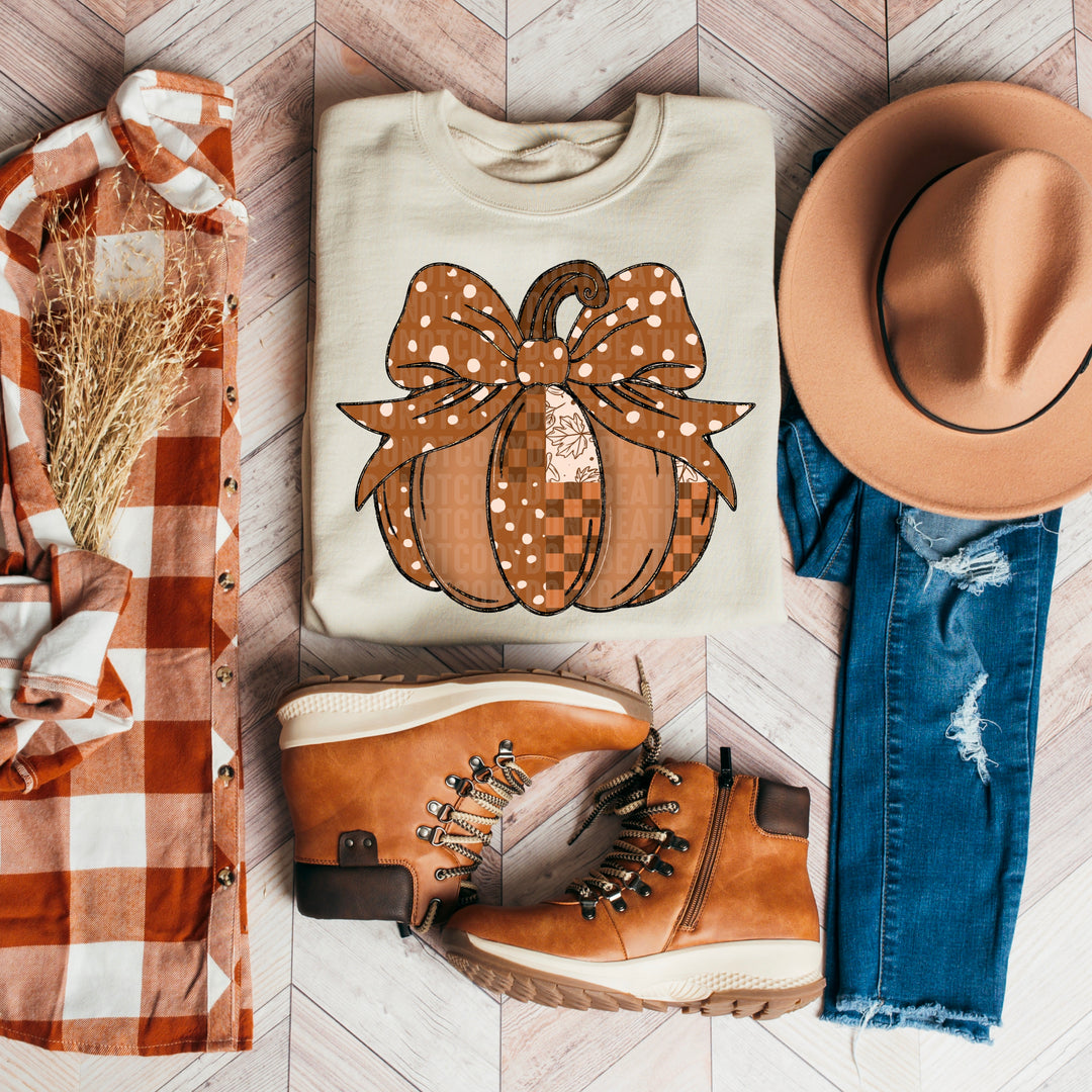 Distressed Pumpkin DTF Print