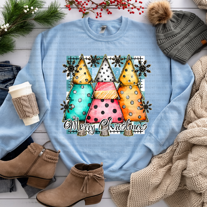 Patch Work Trees DTF Print