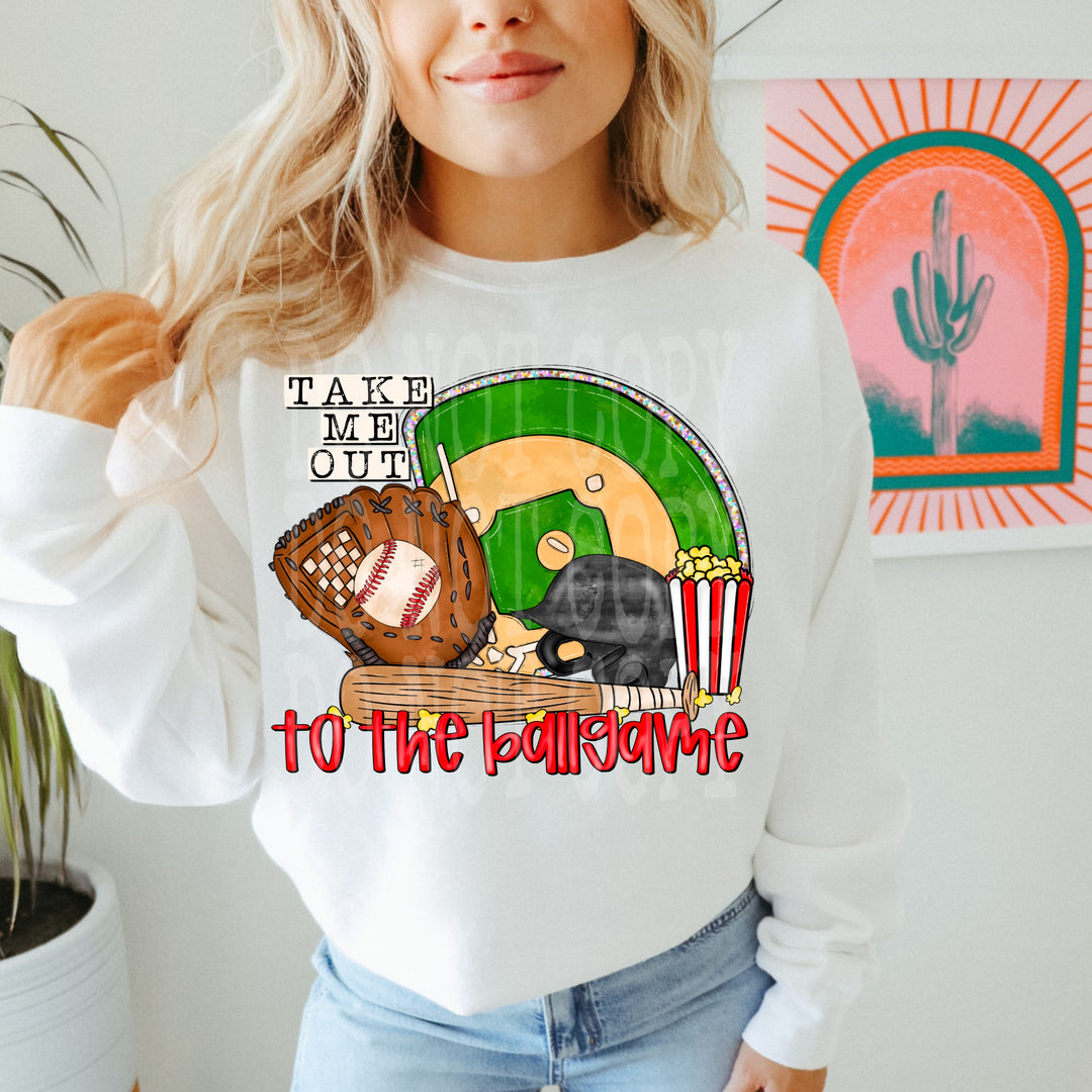 Take Me out to the Ball Game DTF Print