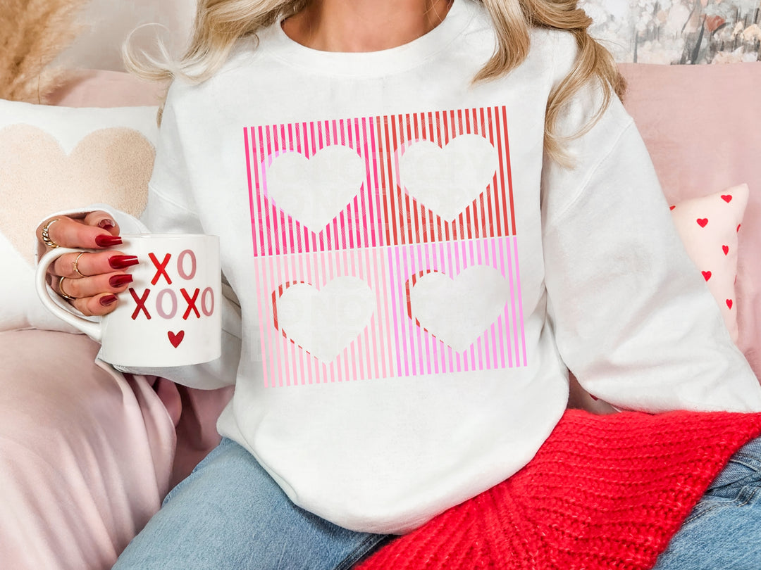 Heart Lines DTF Print
