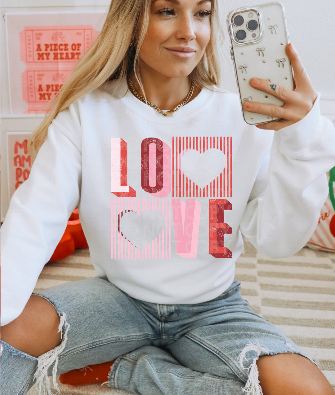 Love Hearts DTF Print