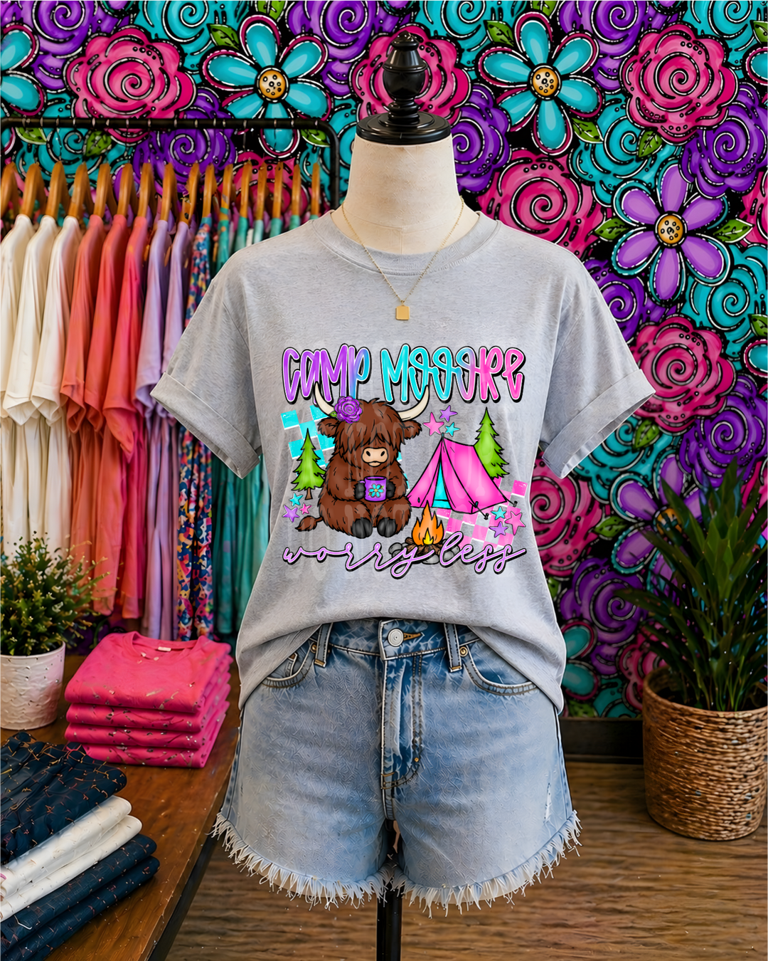 Camp Mooore Worry Less DTF Print