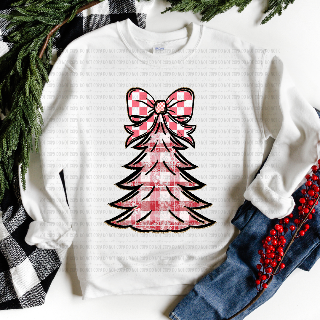 Pink Tree Bows DTF Print