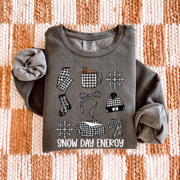 Plaid Snow Day Energy DTF Print
