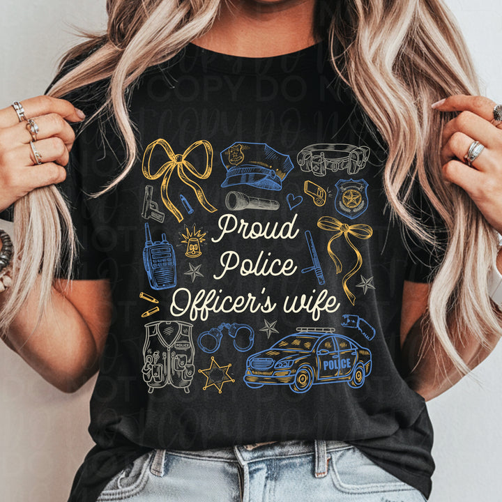 Proud Police Officer Family DTF Print