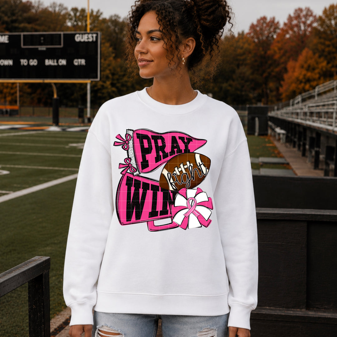 Pray Fight Win DTF Print