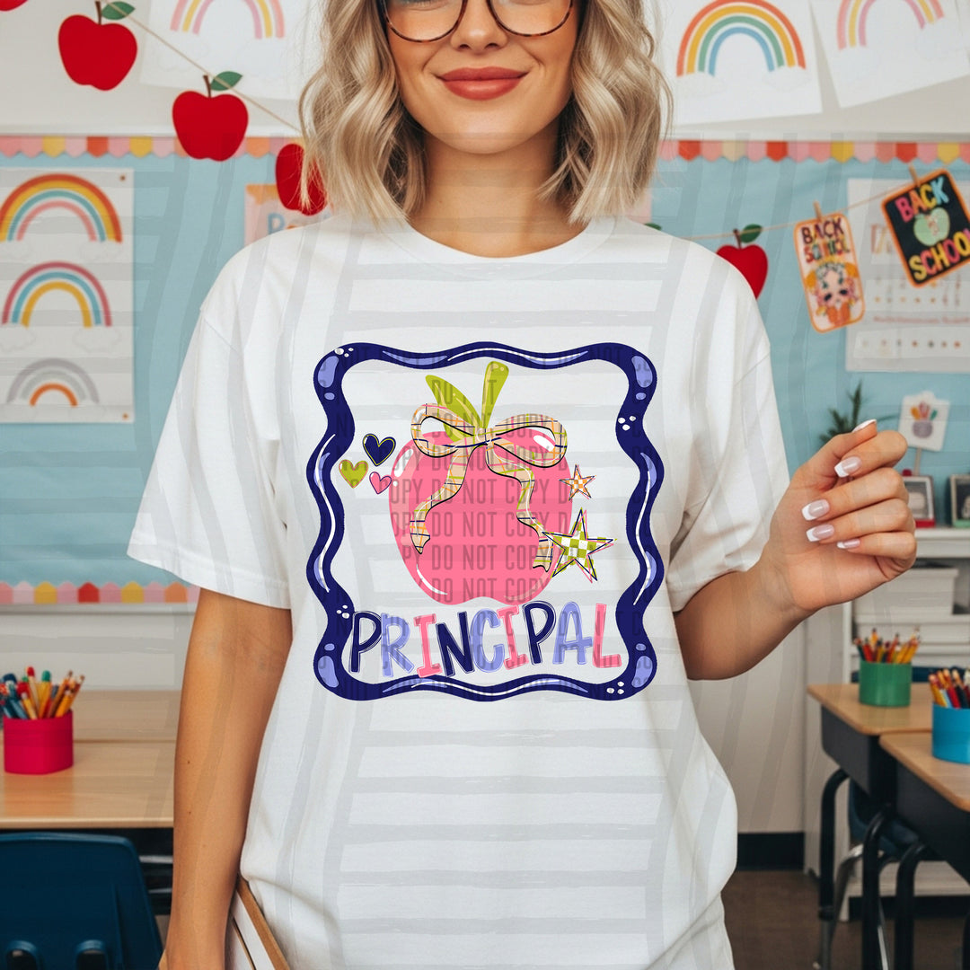 Framed Apple School Occupations DTF Print