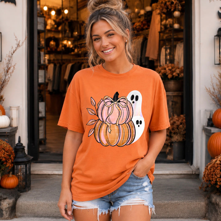 Pumpkins And Ghosts DTF Print