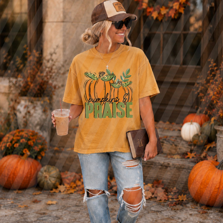 Pumpkins And Praise DTF Print