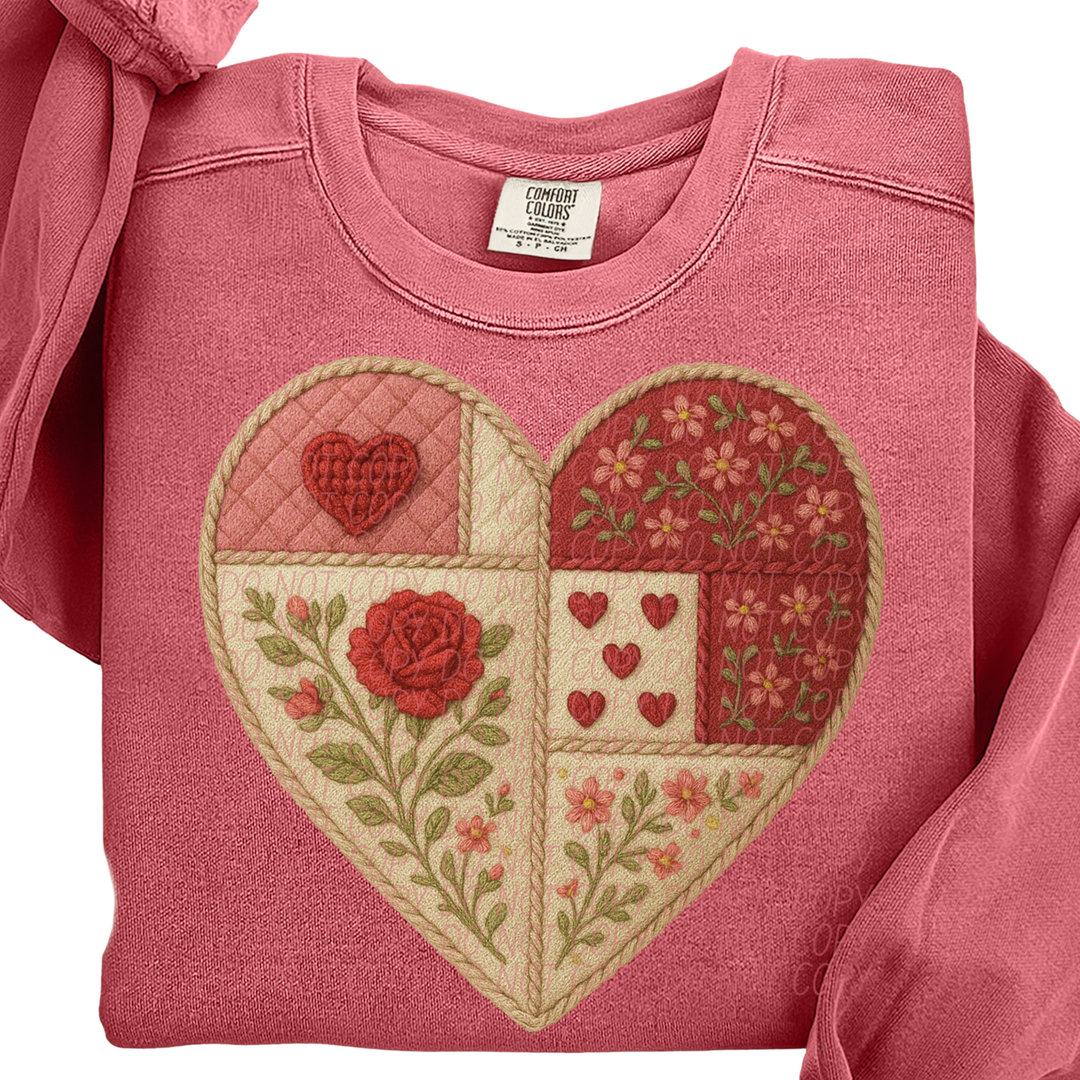 Quilted Heart DTF Print