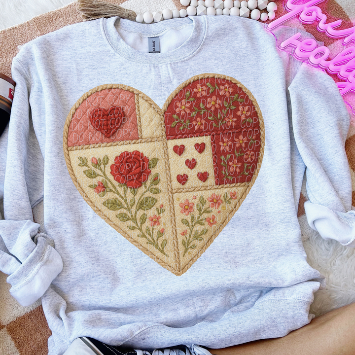 Quilted Heart DTF Print