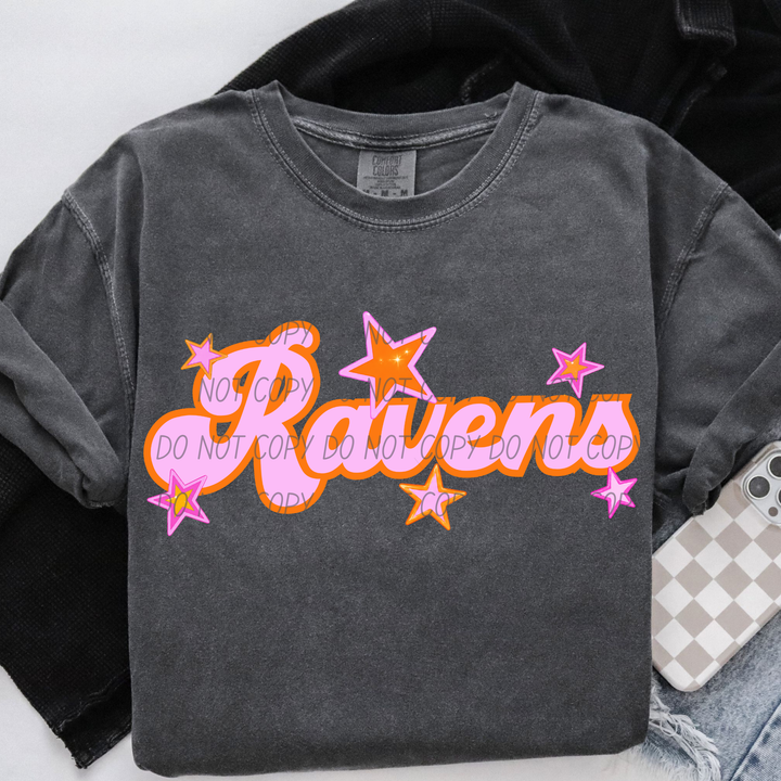 Pink and Orange Mascots DTF Print
