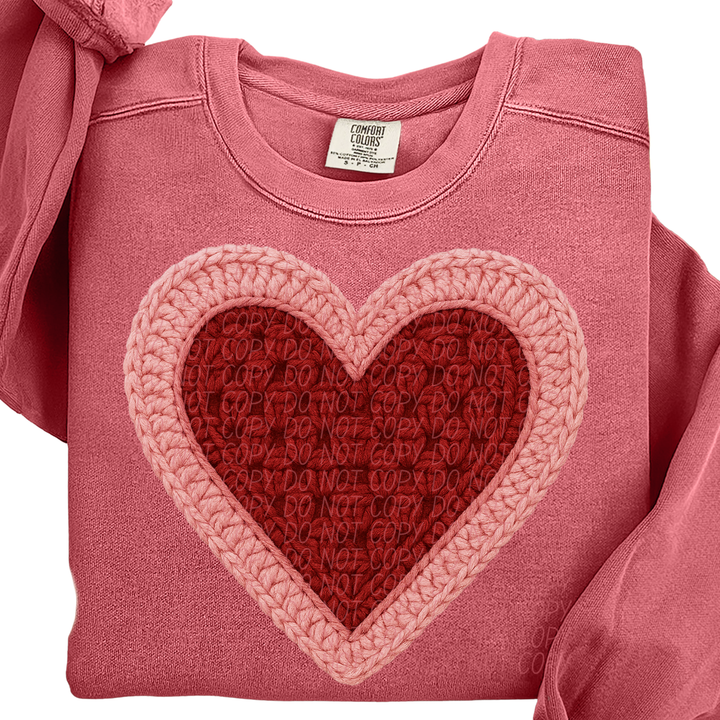 Red and Pink Heart DTF Print