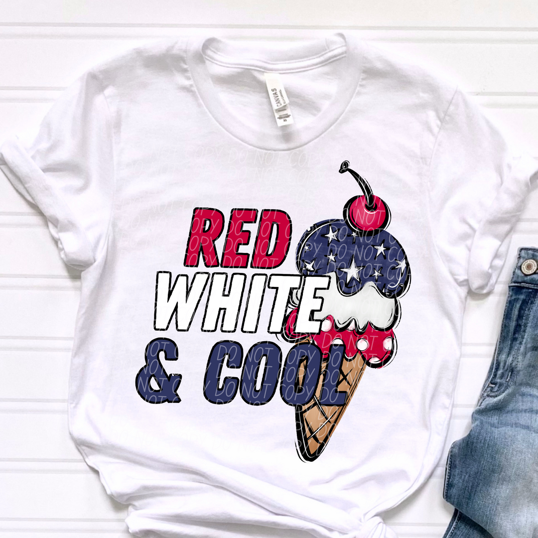 Red White and Cool DTF Print