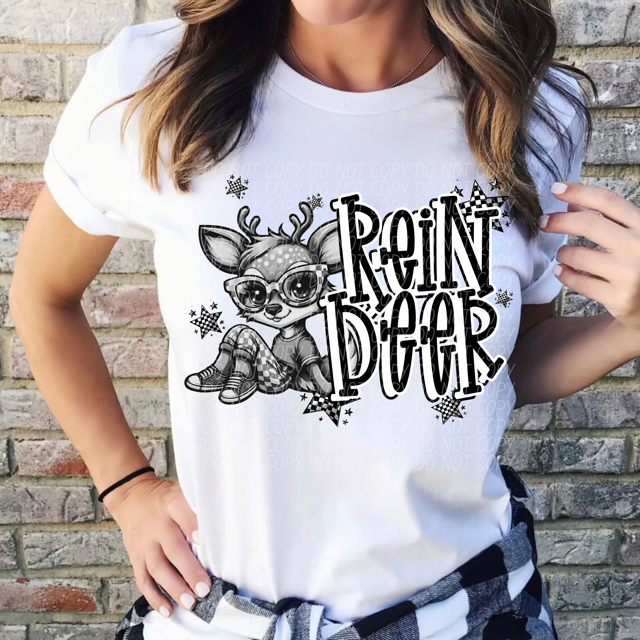 Black and White Mascots DTF Print