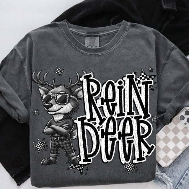 Black and White Mascots DTF Print