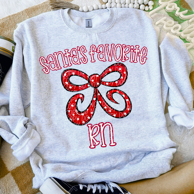 Santa's Favorite Careers DTF Print
