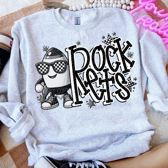 Black and White Mascots DTF Print