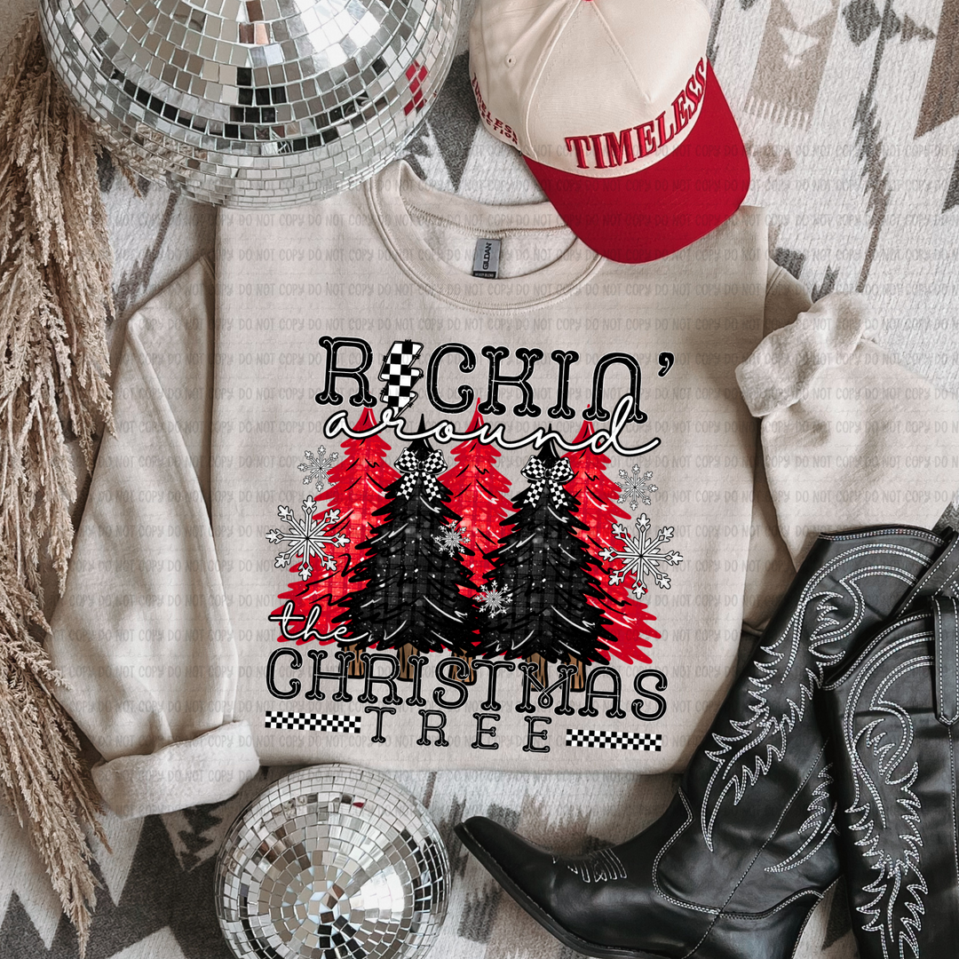 Rockin Around the Christmas Tree DTF Print