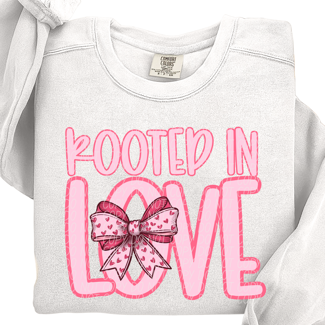 Rooted in Love Bow DTF Print