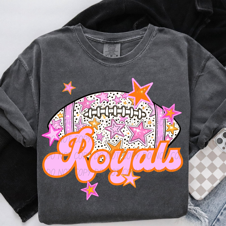 Pink Football DTF Print