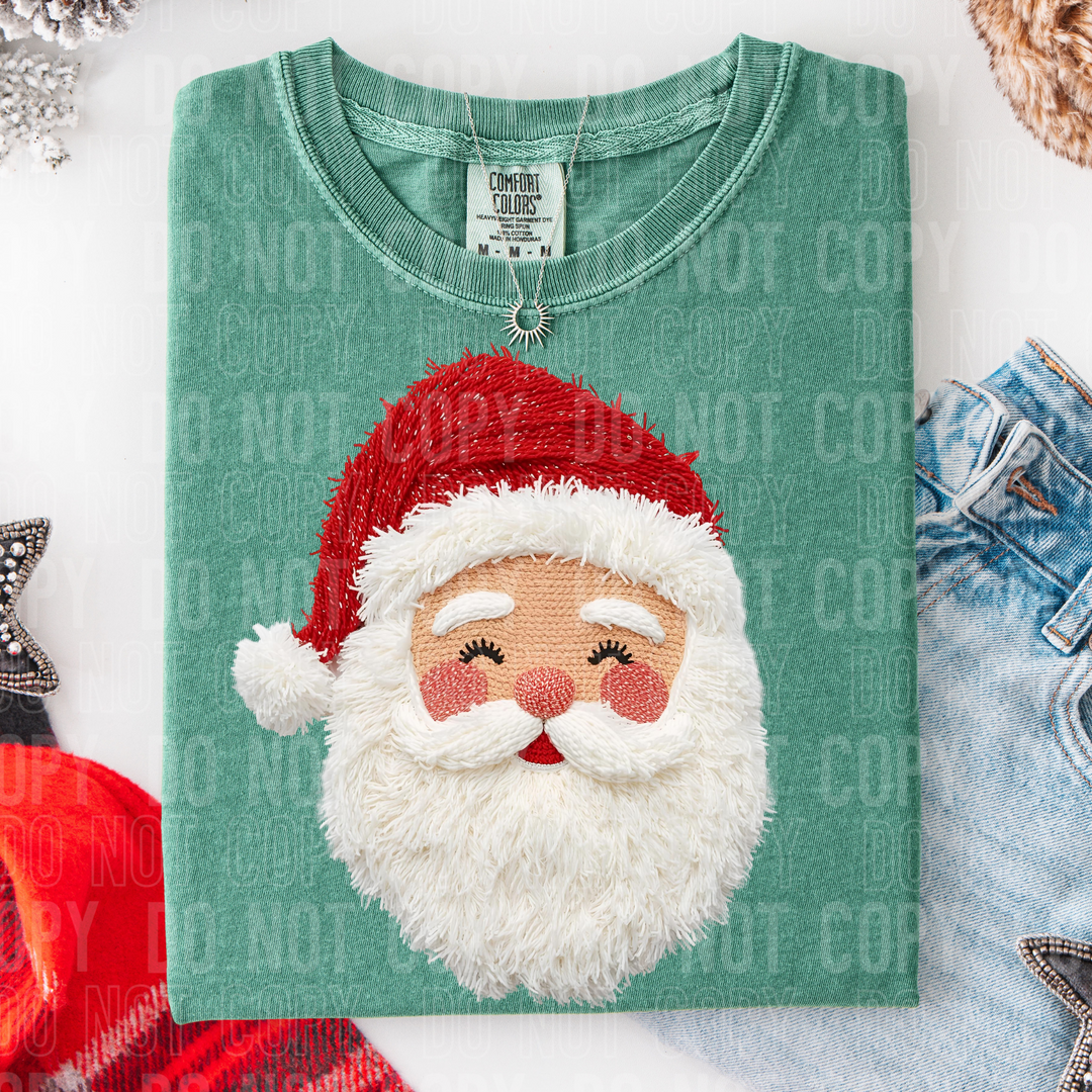 Santa Realistic Yarn DTF Print