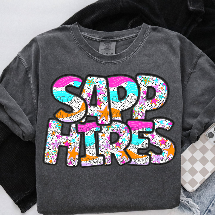 Wavy Stars Mascots DTF Print