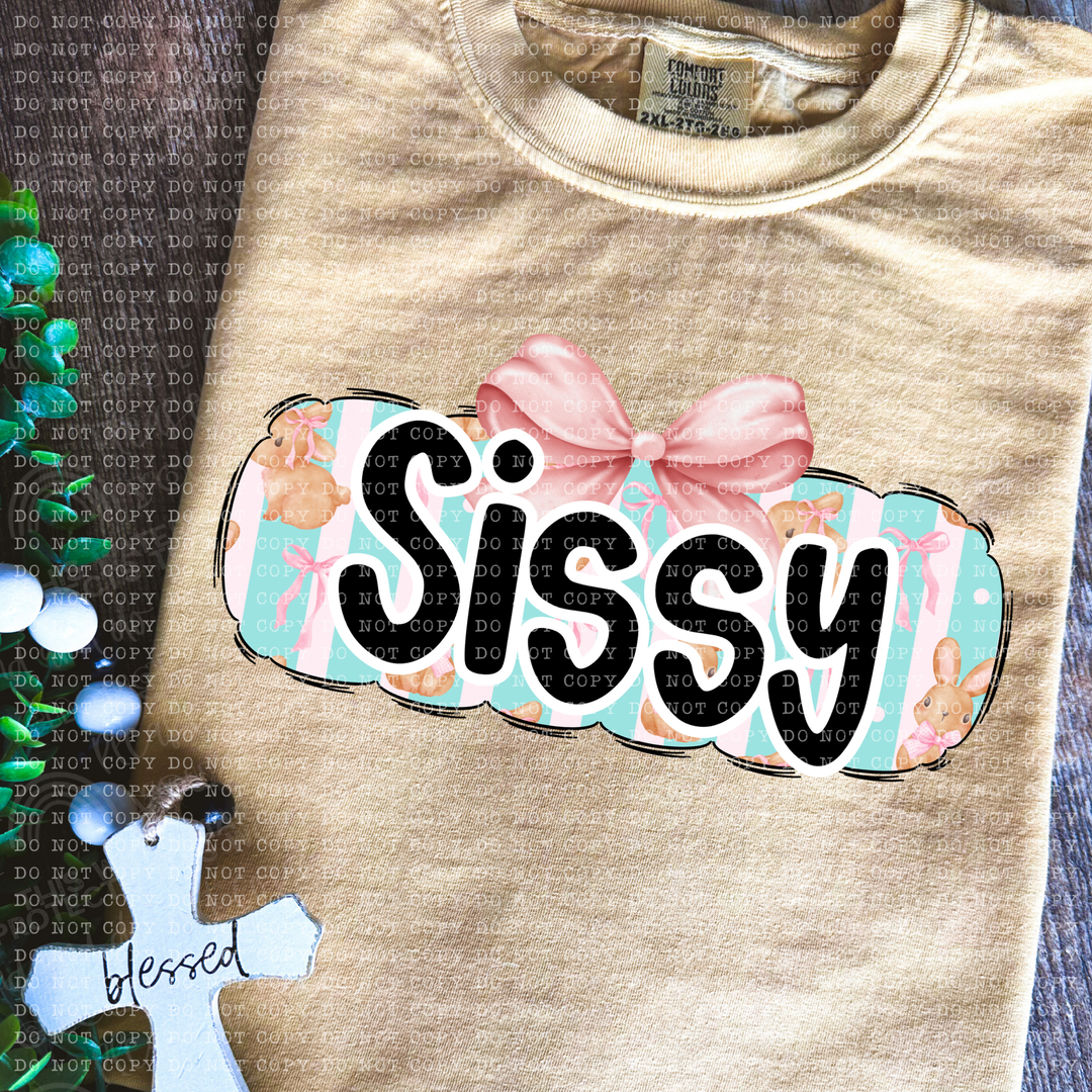 Coquette Bunny Names DTF Print