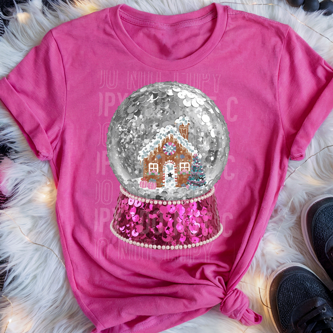 Snowglobe Sequins DTF Print
