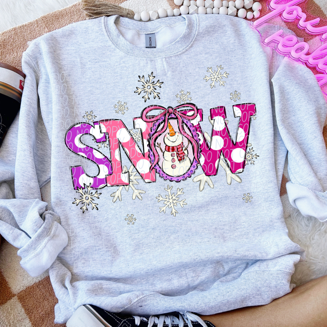 Snow Pink DTF Print
