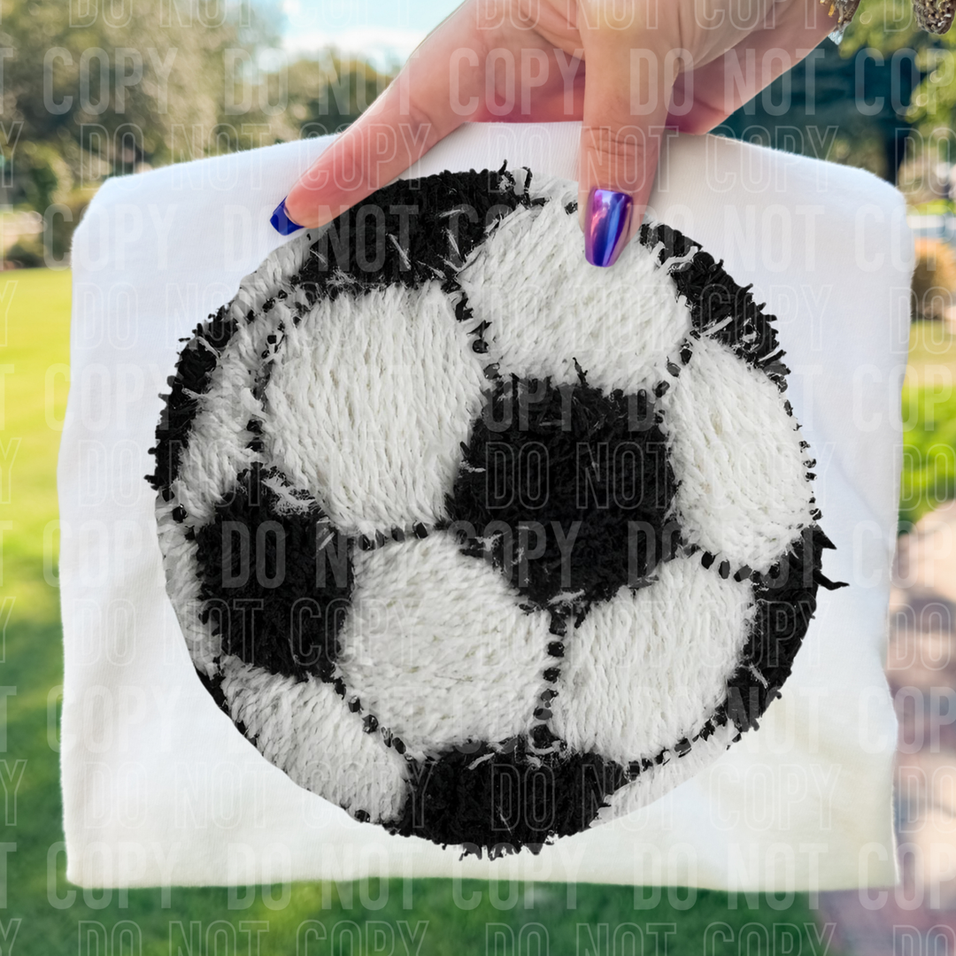 Soccer Faux Yarn DTF Print