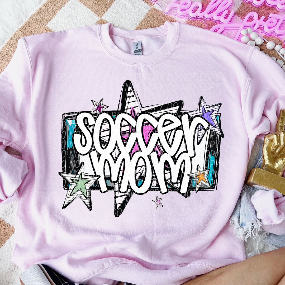 Bright Stars Sports Mom DTF Print