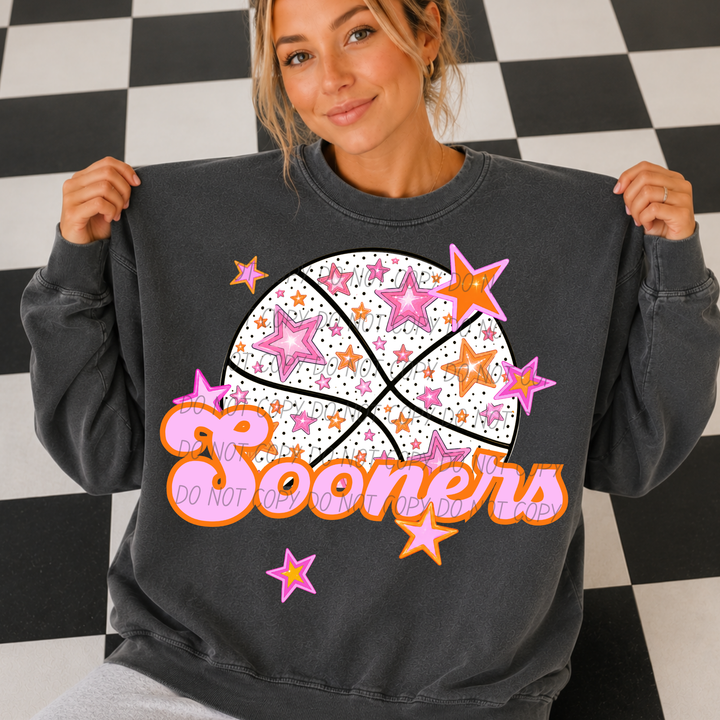 Pink Basketball Mascots DTF Print