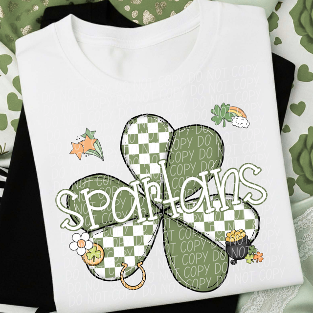 St Patrick Clover Mascots DTF Print