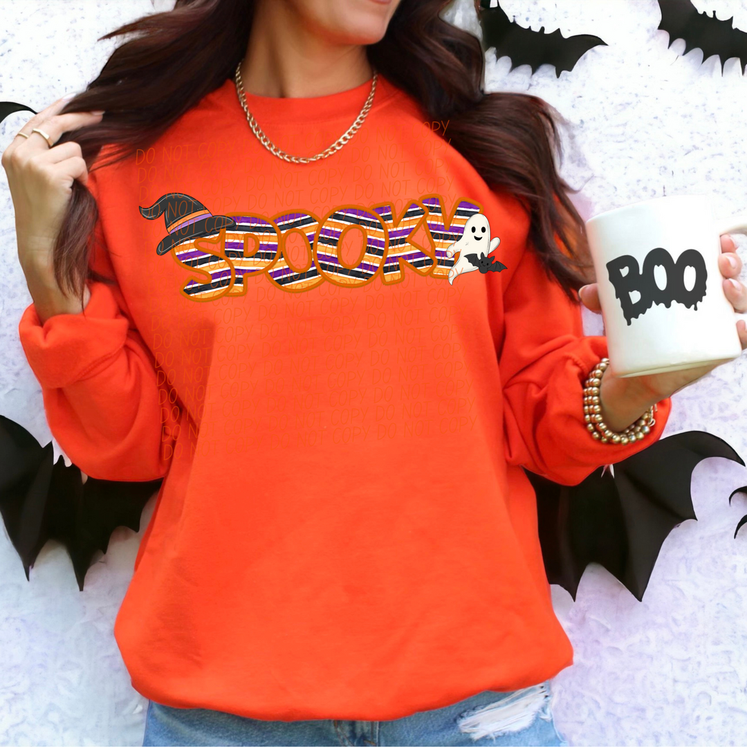 Spooky Halloween Stripes DTF Print