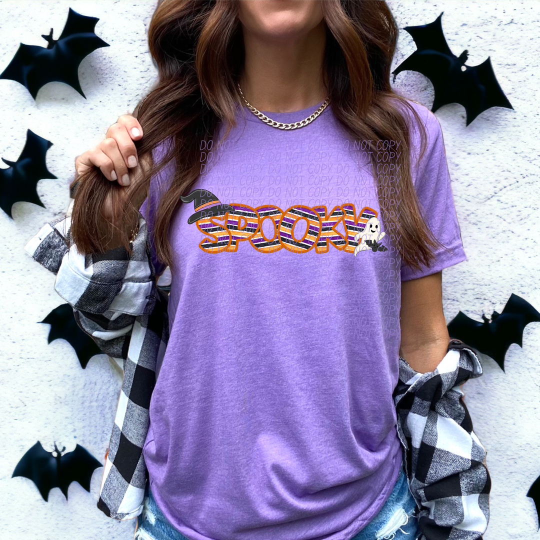 Spooky Halloween Stripes DTF Print