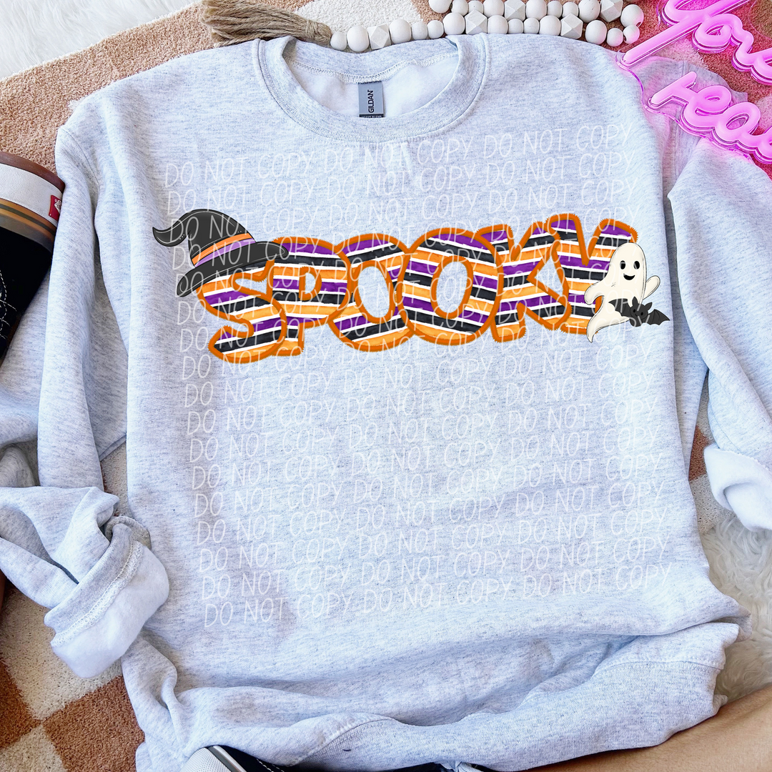 Spooky Halloween Stripes DTF Print