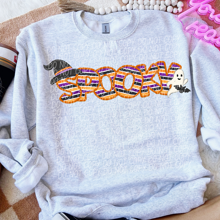 Spooky Halloween Stripes DTF Print