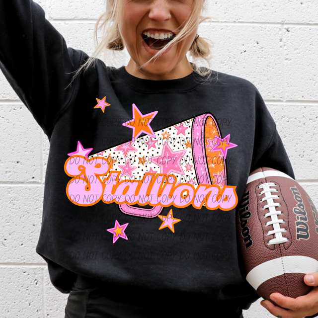 Pink Cheer DTF Print