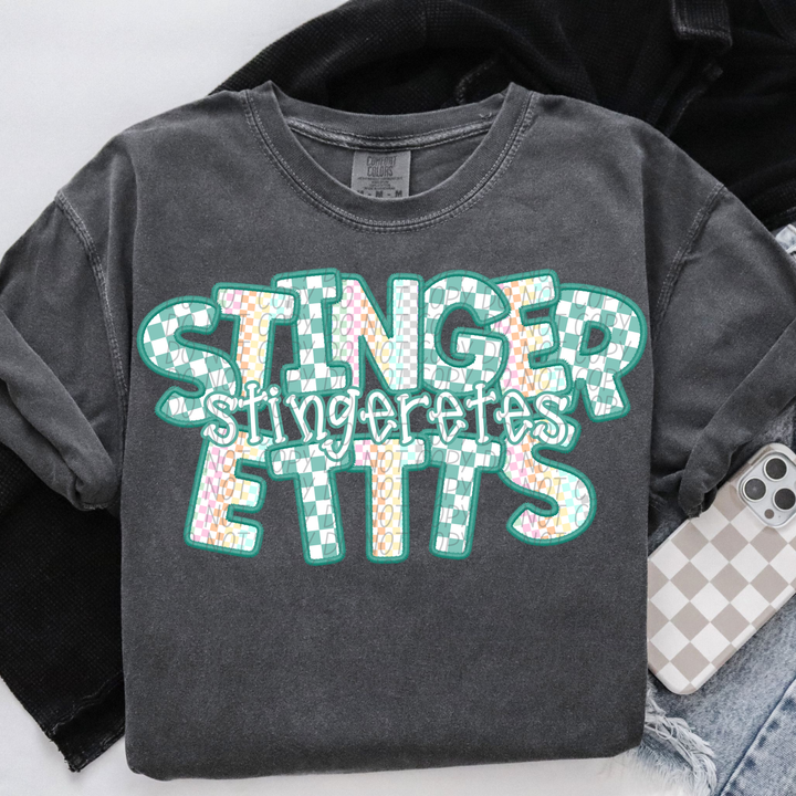Spring Checker Mascots Youth DTF Print