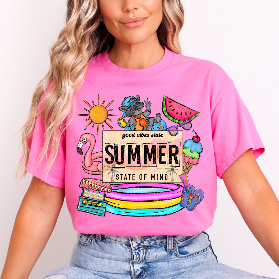 Summer State of Mind Backyard Collage DTF Print