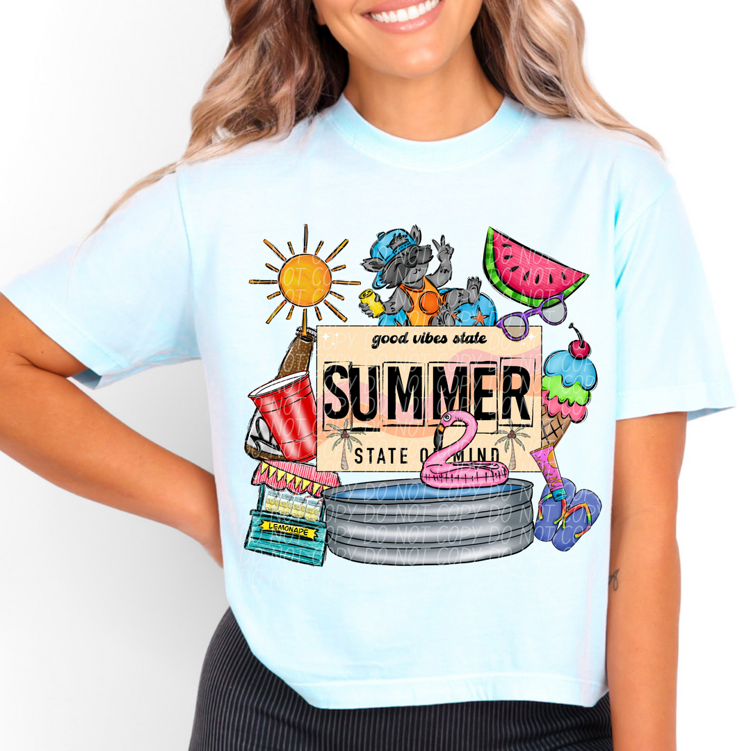 Summer State of Mind Red Solo Cup DTF Print
