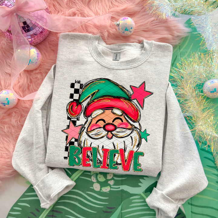 Santa Believe DTF Print