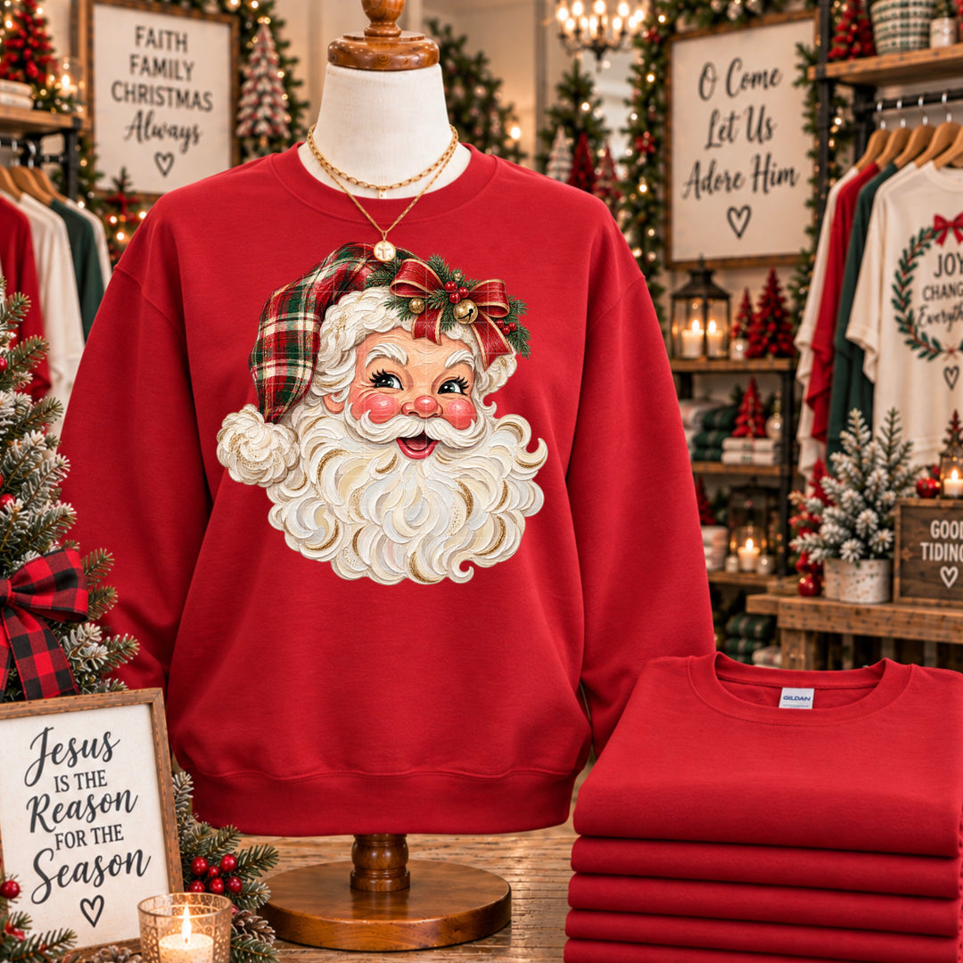 Santa Head DTF Print