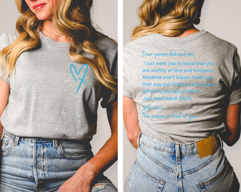 Dear Person Behind Me Isaiah 54:10 FRONT DTF Print