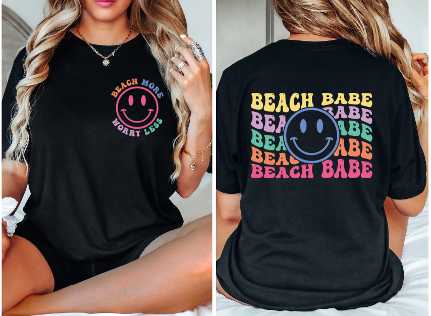 Beach More Worry Less DTF Print