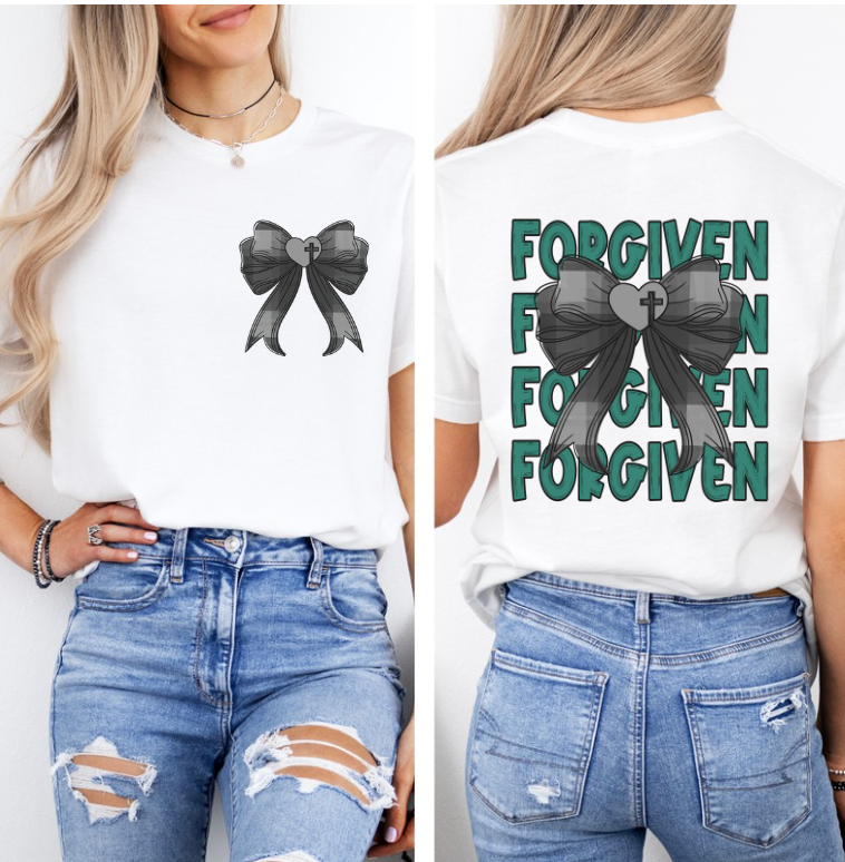 YESHUA Coquette Bow BACK DTF Print