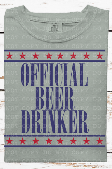 Official Beer Drinker DTF Print