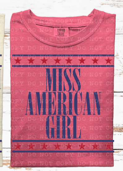 Miss American Girl DTF Print