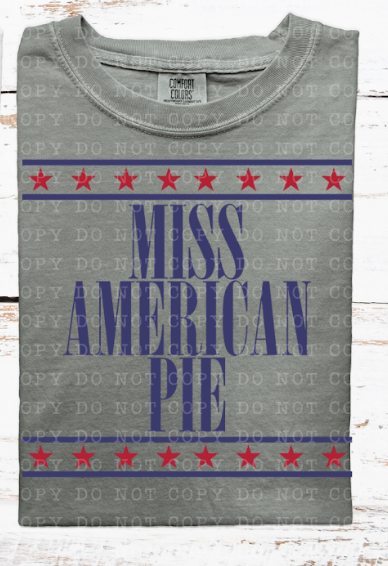 Miss American Pie DTF Print